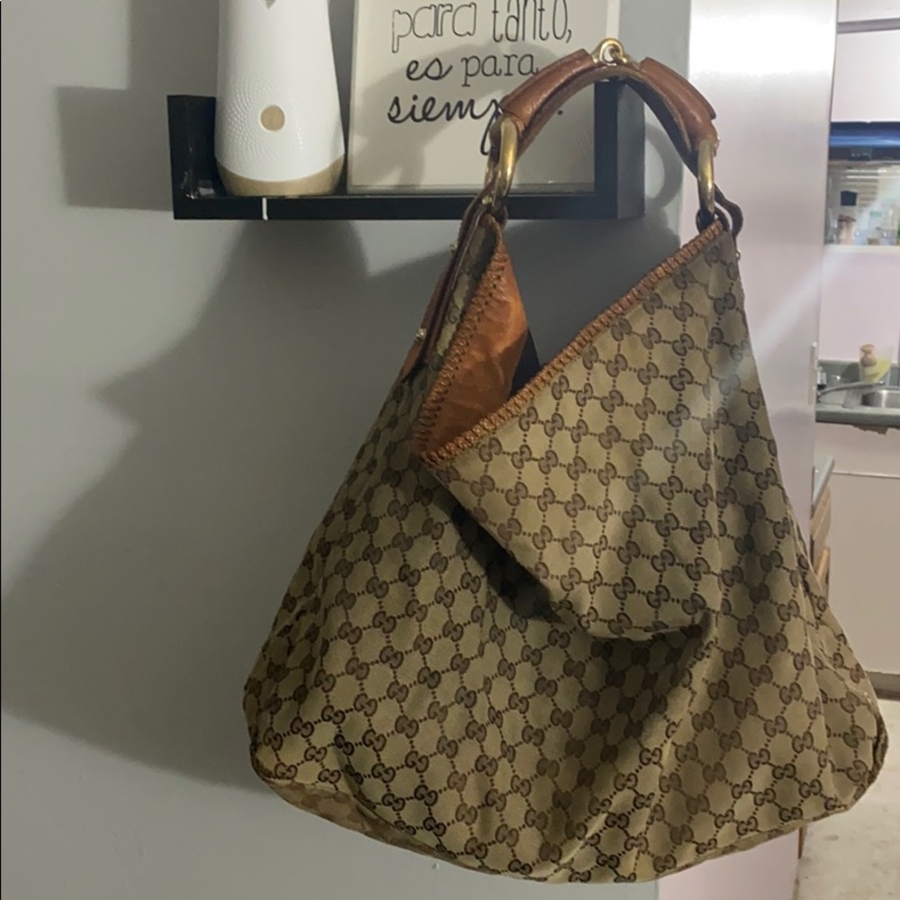 Gucci Brown Monogram Tote Bag - Picture 5 of 7